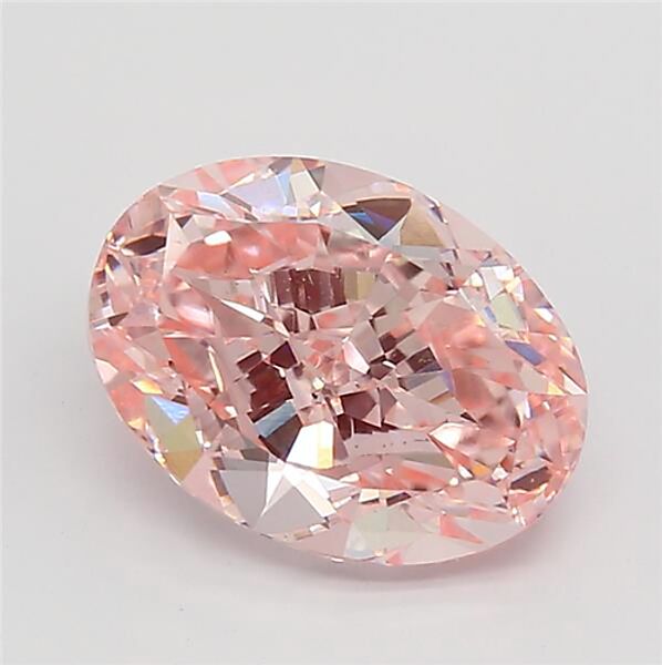 2.53 carat, oval | Excellent, Fancy Intense Pink, VVS2 | €12.688 