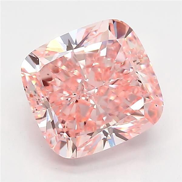 3.04 carat, Pavé Cushion | Excellent, Fancy Intense Pink, VS1 | $14,896