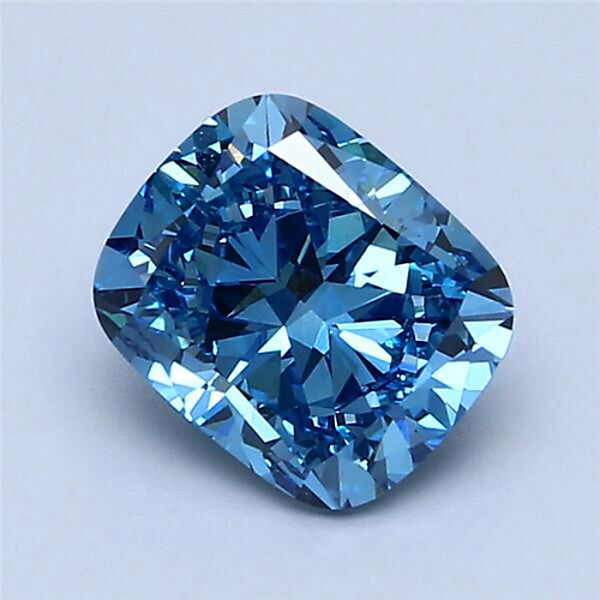 2.14 carat, Cushion | Excellent, Fancy Vivid Blue, VS1 | $4,494